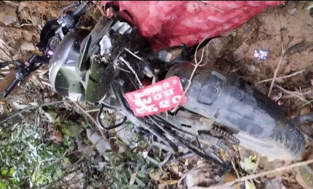 साेप्याङखाेलामा माेटरसाइकल दुर्घटना हुँदा एकजनाकाे मृत्यु