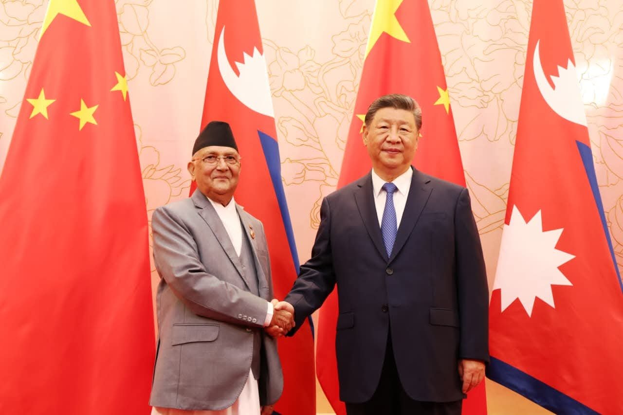 प्रम ओलीलाई चिनमा भव्य स्वागत : “लिपुलेक, कालापानी नेपालकाे हाे” सिं संग दाेश्राे पटक भेटवार्ता