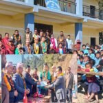 बेनिघाटराेराङमा पुस्तकालय र सामुदायिक सिकाइ केन्द्र विद्यालयलाई हस्तान्तरण