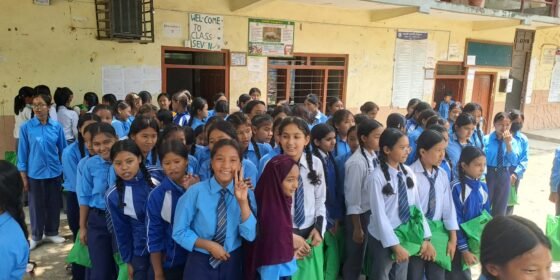 शंखादेवी माविमा मिन्सुरेसन स्वच्छता सामाग्री वितरण