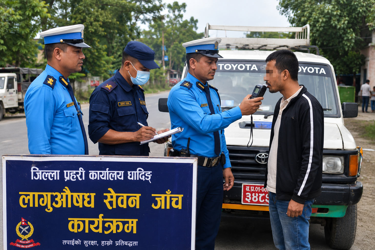 लागुऔषध सेवन गरी सवारी चलाएको आरोपमा ७ चालक पक्राउ