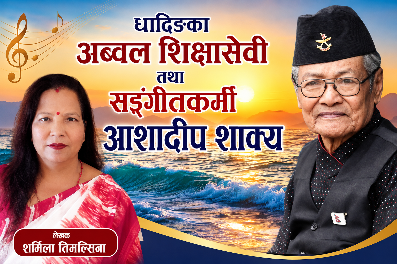 धादिङका अब्वल शिक्षासेवी  तथा सङ्गीतकर्मी आशादीप शाक्य