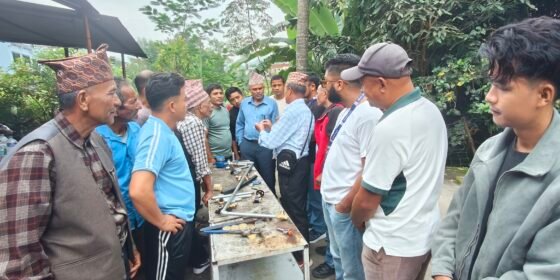 खानेपानी आयोजना मर्मत सम्भारसम्बन्धी तीनदिने तालिम संचालन
